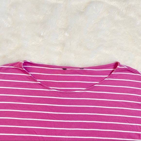 LAUREN Ralph Lauren Pink Striped Tie Hem Top - Picture 4 of 5